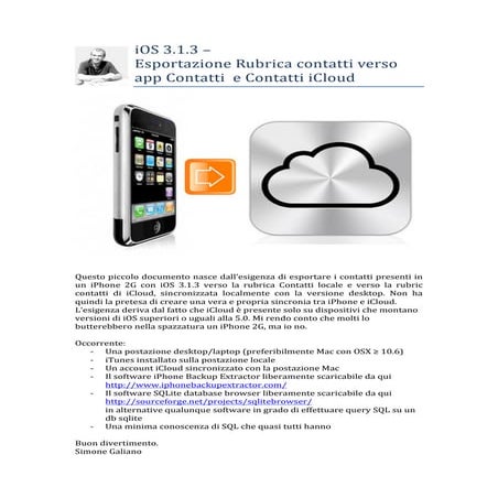 IOS 3.1.3 export vs icloud