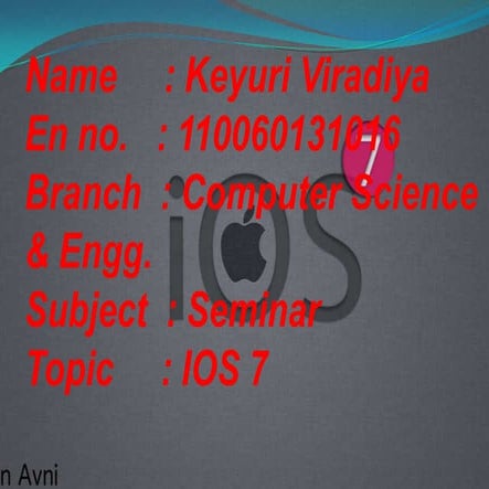 Features of iOS-7