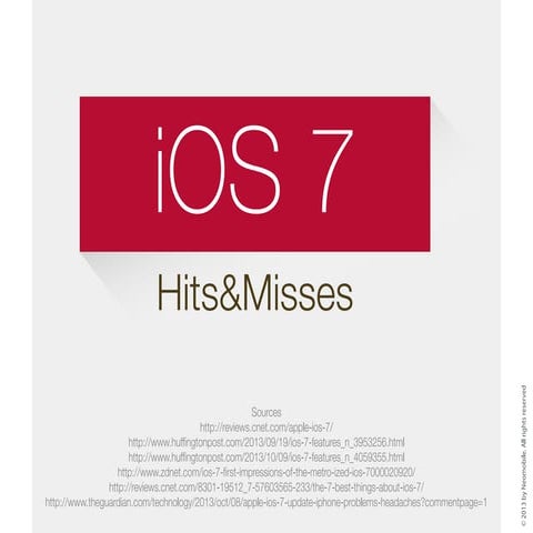 iOS7: Hits & Misses