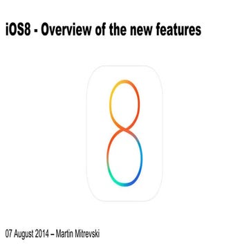 iOS 8 - Overview of the new features