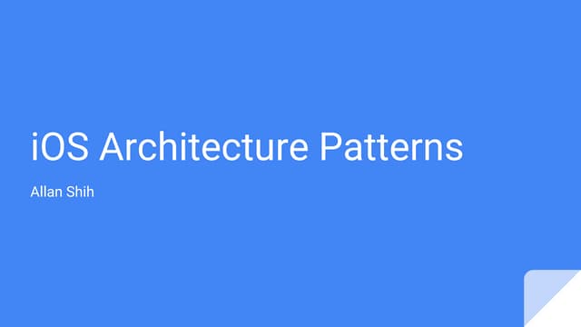 iOS architecture patterns