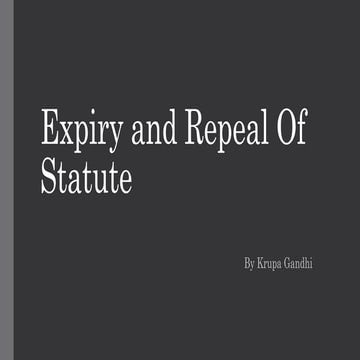 Interpretation of Statutes