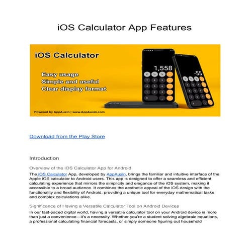 Do Your Math Like a Pro: Get an iOS-Designed Calculator for Android