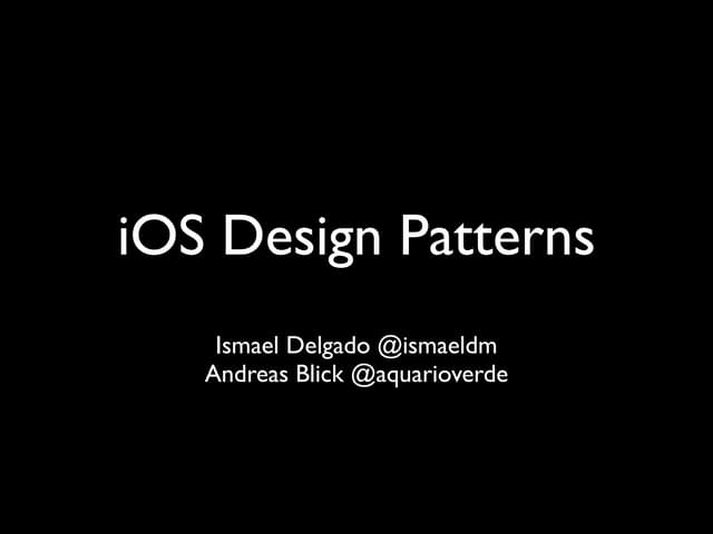 iOS Design Patterns