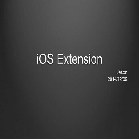 iOS Extension