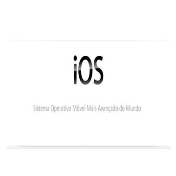 Sistema Operacional Móvel iOS