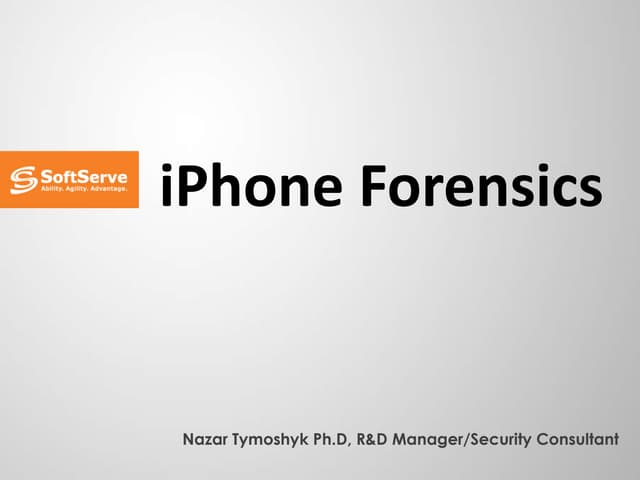 iOS Forensics 