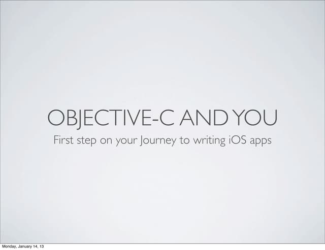 iOS Hackathon 2012 Objective-C talk