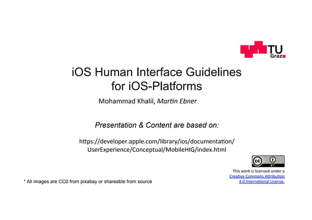 iOS Human Interface Guidlines for iOS-Platforms
