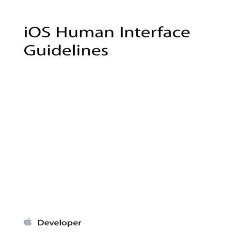 I os human interface guidelines | PDF