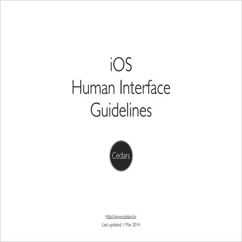 iOS human interface guidelines(HIG)