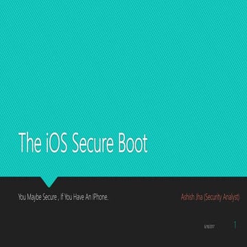 iOS secure boot