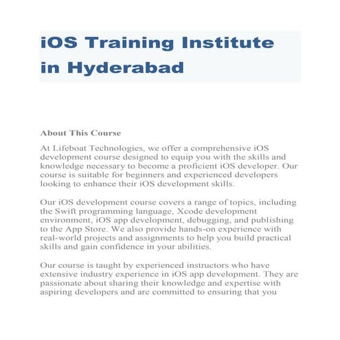 iOS Training Institute in Hyderabad.pdf