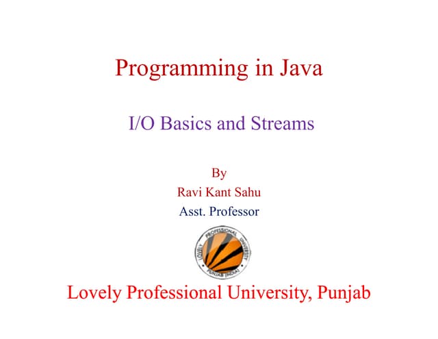 Basic IO