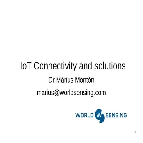 IoT connectivity and solutions