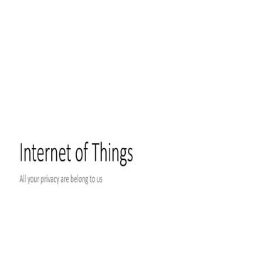 IoT -Internet of Things