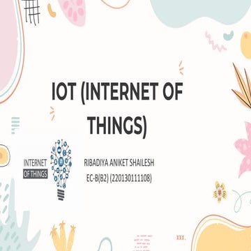 PowerPoint Presentation of Internet of Things
