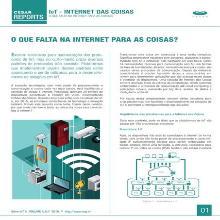 [CESAR REPORTS] O que falta na internet para as coisas?
