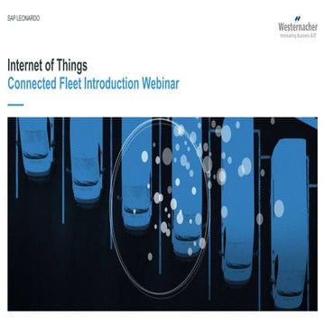 Connected Fleet with SAP IoT - Webinar - Westernacher Consulting