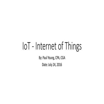 Internet of Things (IoT