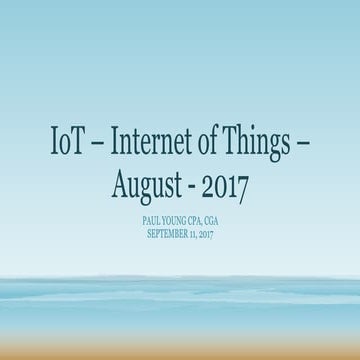 IOT - Internet of Things - September 2017