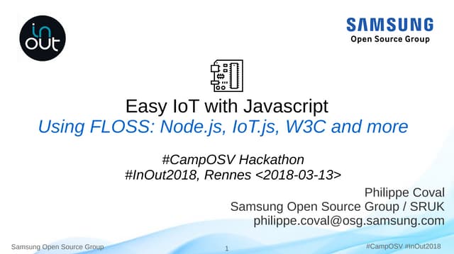 Easy IoT with JavaScript