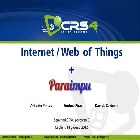 Internet of Things & Paraimpu