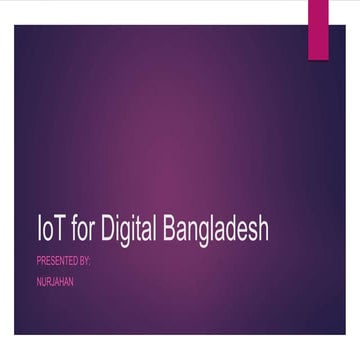 IOT for Digital Bangladesh