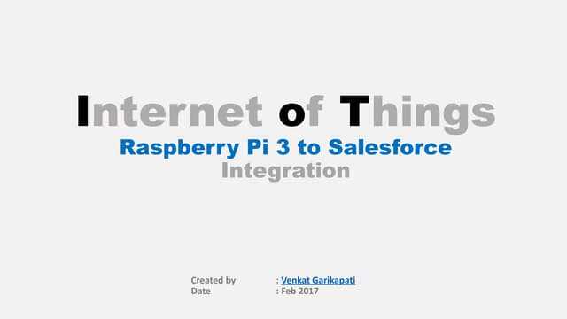 IoT - RPi to Salesforce