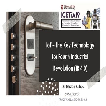 IoT - The Building Block for IR 4.0