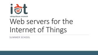 Web servers for the Internet of Things