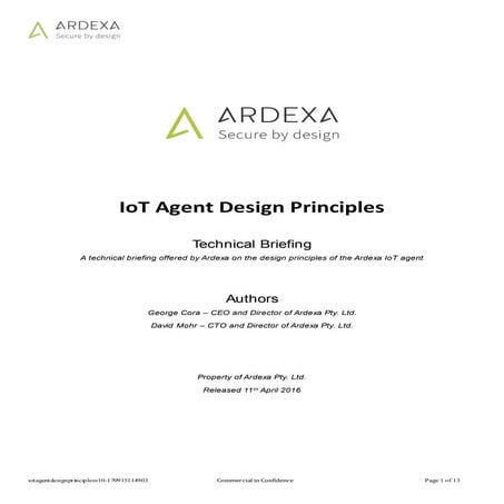 IoT Agent Design Principles