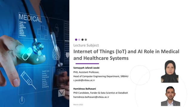 Internet of Things (IoT) and Artificial Intelligence (AI) role in Medical and...