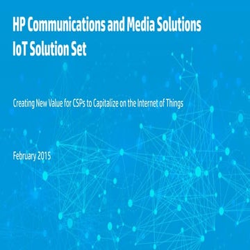 HP Iot platform and solution plans