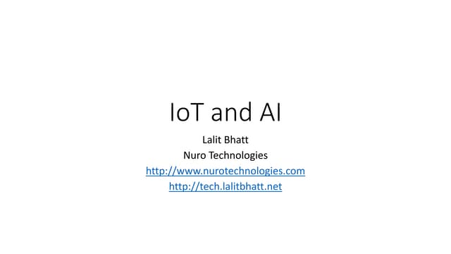  IoT and AI