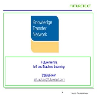 Io t and machine learning smart cit...