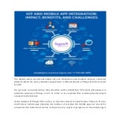 Io t and mobile app integration impact, benefits, and challenges