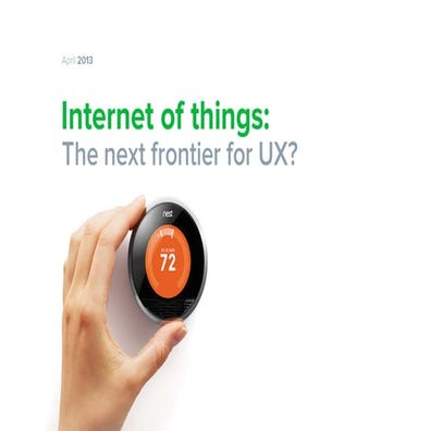 Internet of Things: the next frontier for UX?