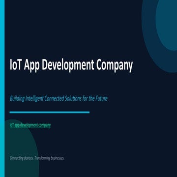 Innovative IoT App Development Company- Connecting Devices ...