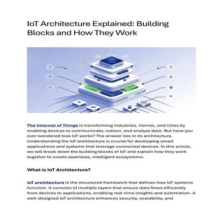 IoT Architecture: Key Layers and How They Power Smart Systems