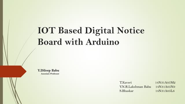 Iot based digital notice board with arduino