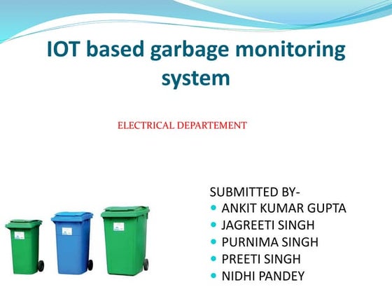 Smart dustbin using arduino and ultrasonic sensor | PPT