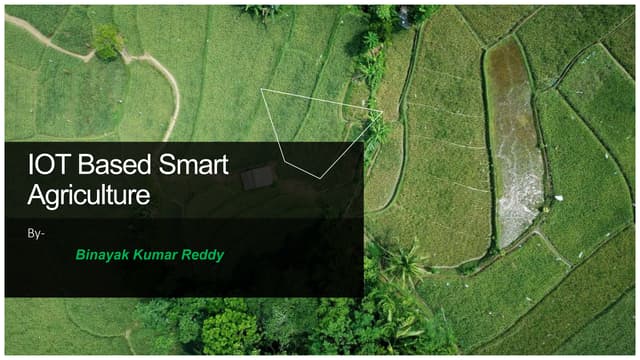 Iot based smart agriculture