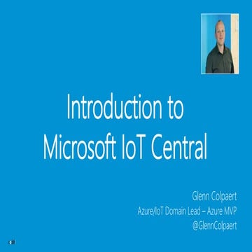 Introduction to Microsoft IoT Central 