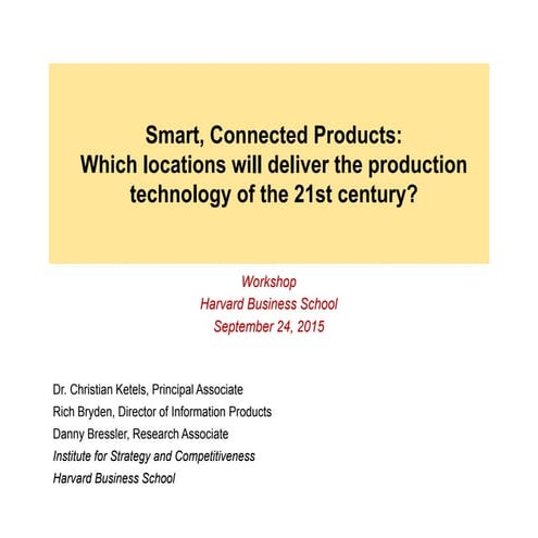 IoT Community -  MassTLC - Harvard Business School joint open forum