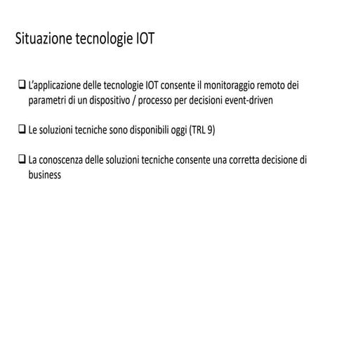 Iot current solution banchmark