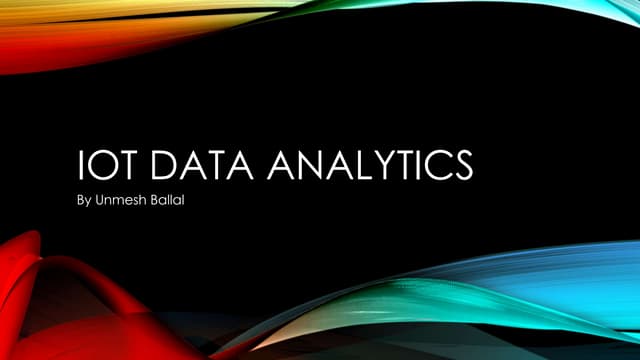 Iot data analytics