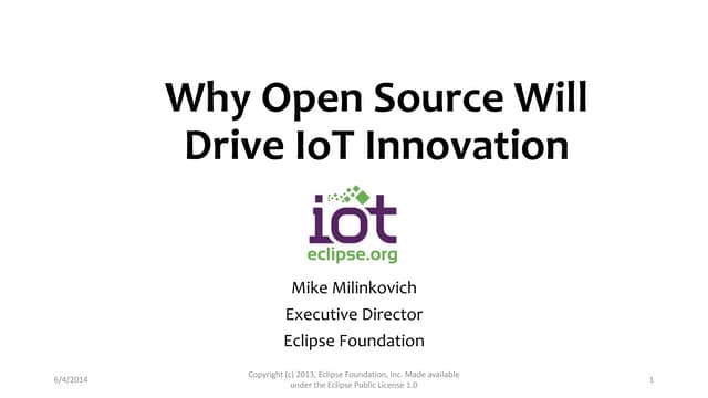 Eclipse IoT presentation 