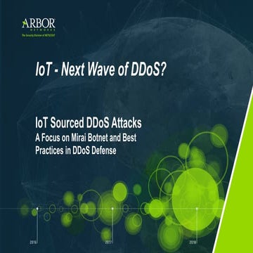 IoT - the Next Wave of DDoS Threat Landscape