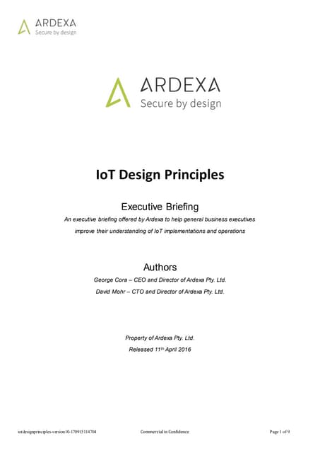 IoT Design Principles